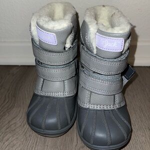 Cat & Jack Gray and White Kids' Boots